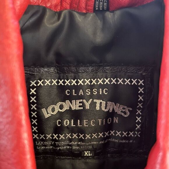Vintage Tweety Bird Leather Jacket 1998 Looney Tunes Warner Brothers‎ Size XL - Picture 4 of 7